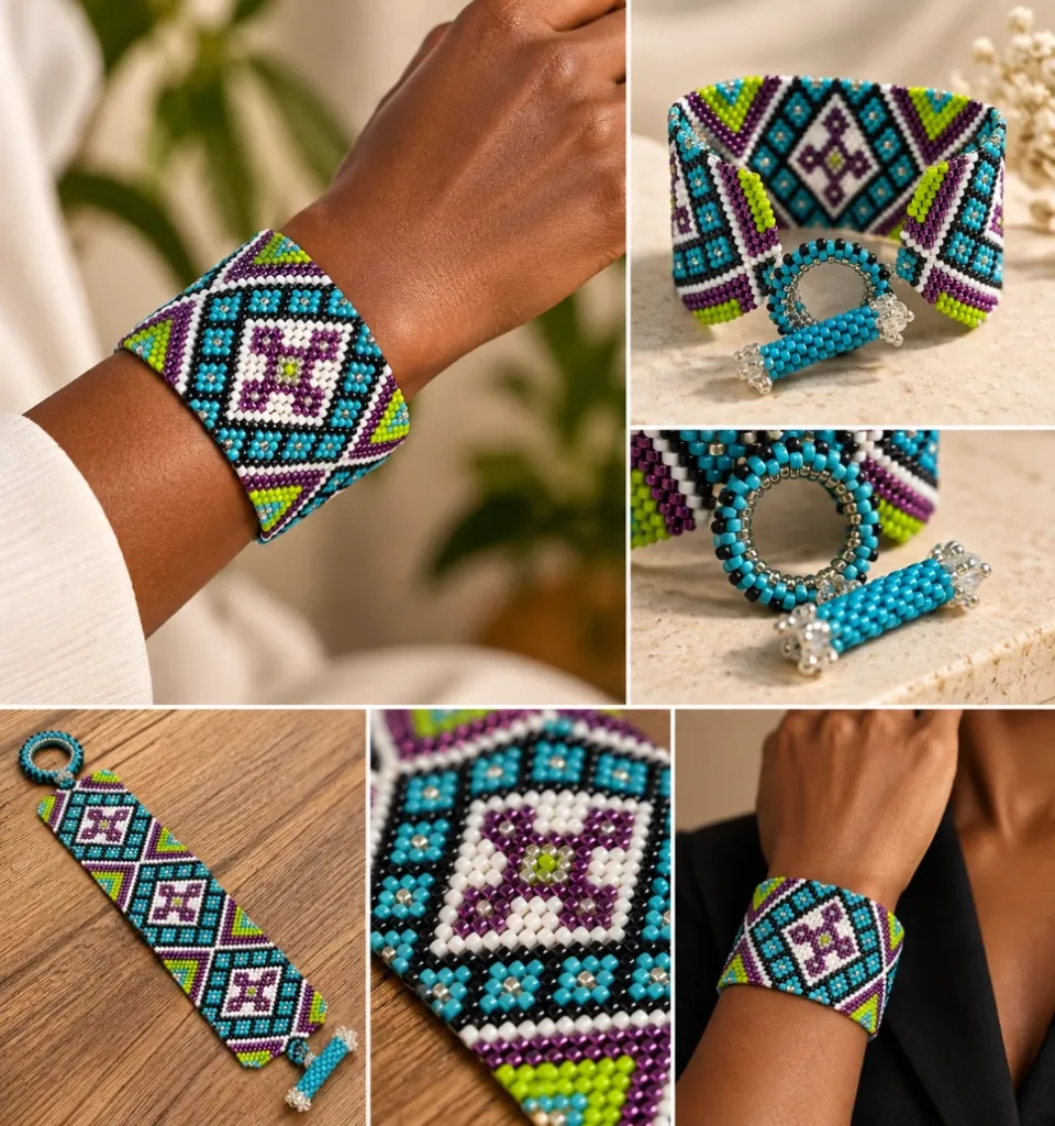 Bracelet manchette Kaléidoscope